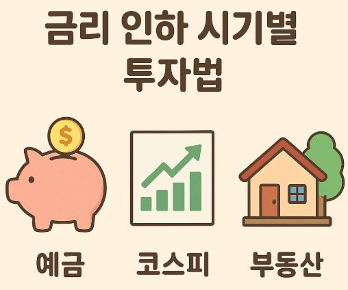 금리 인하 시기별 투자법 (예금, 코스피, 부동산)