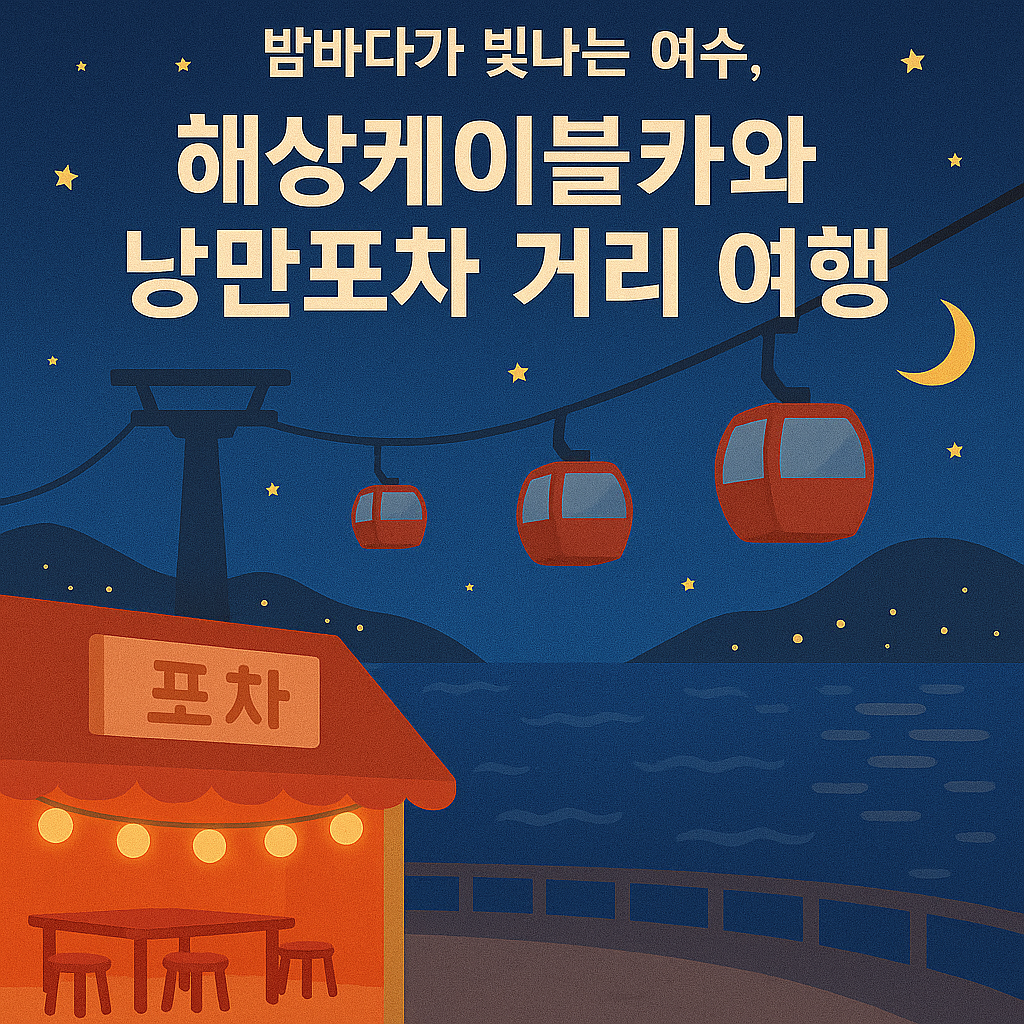 밤바다가 빛나는 여수, 해상케이블카와 낭만포차 거리 여행