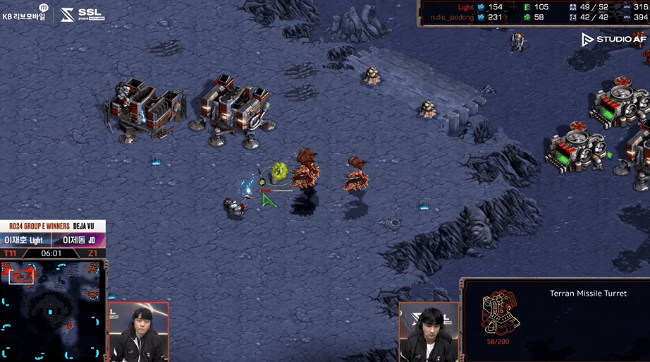 SSL 스타리그 24강 E조 승자전 뮤탈견제