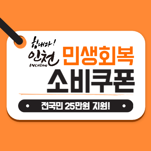 민생회복 소비쿠폰 인천 신청방법