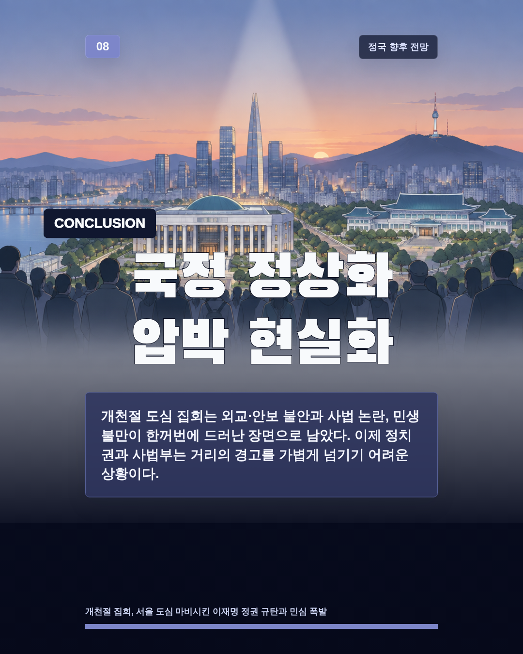 국정 정상화 압박 현실화