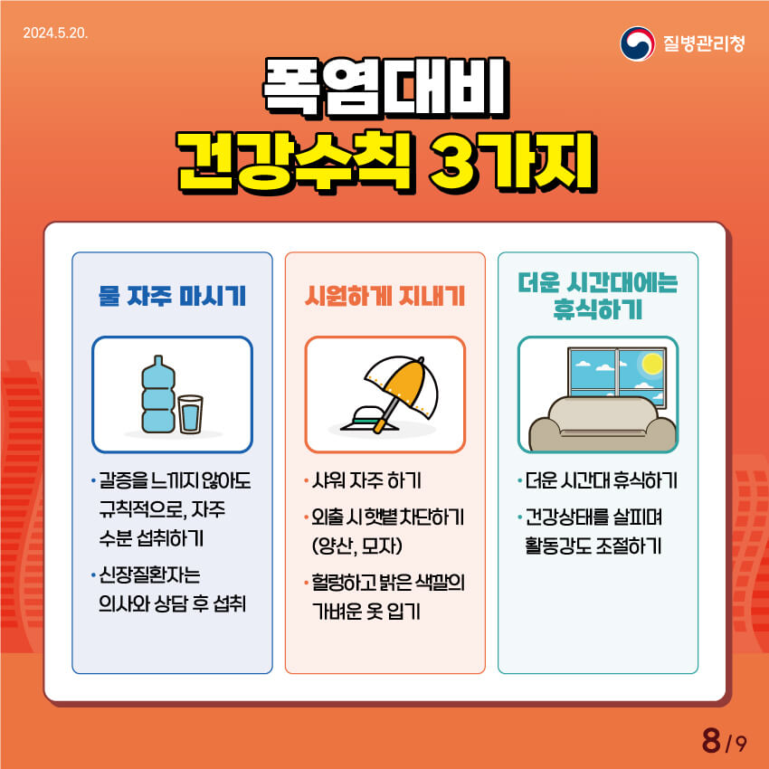 온열질환 증상 예방