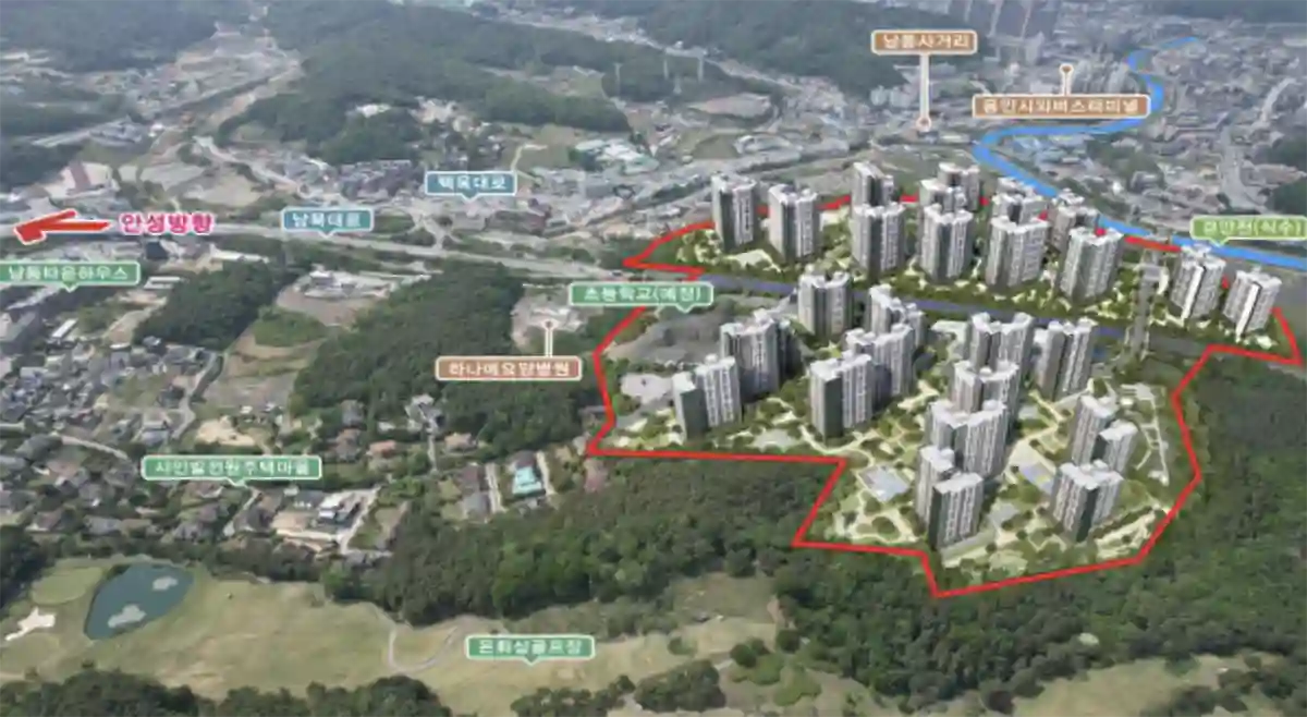 은화삼지구-사업대상지위치-조감도