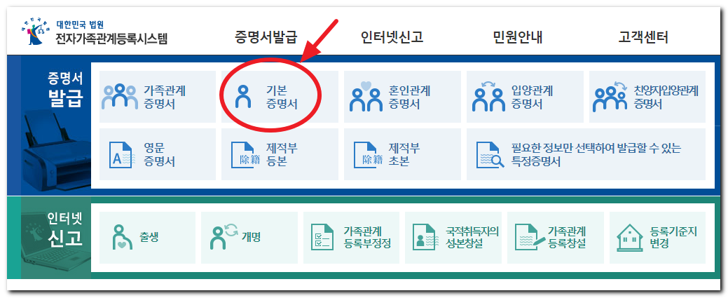 비대면-계좌개설-자녀-기본증명서-발급방법