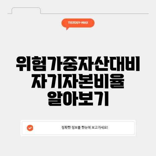 위험가중자산대비 자기자본비율 알아보기