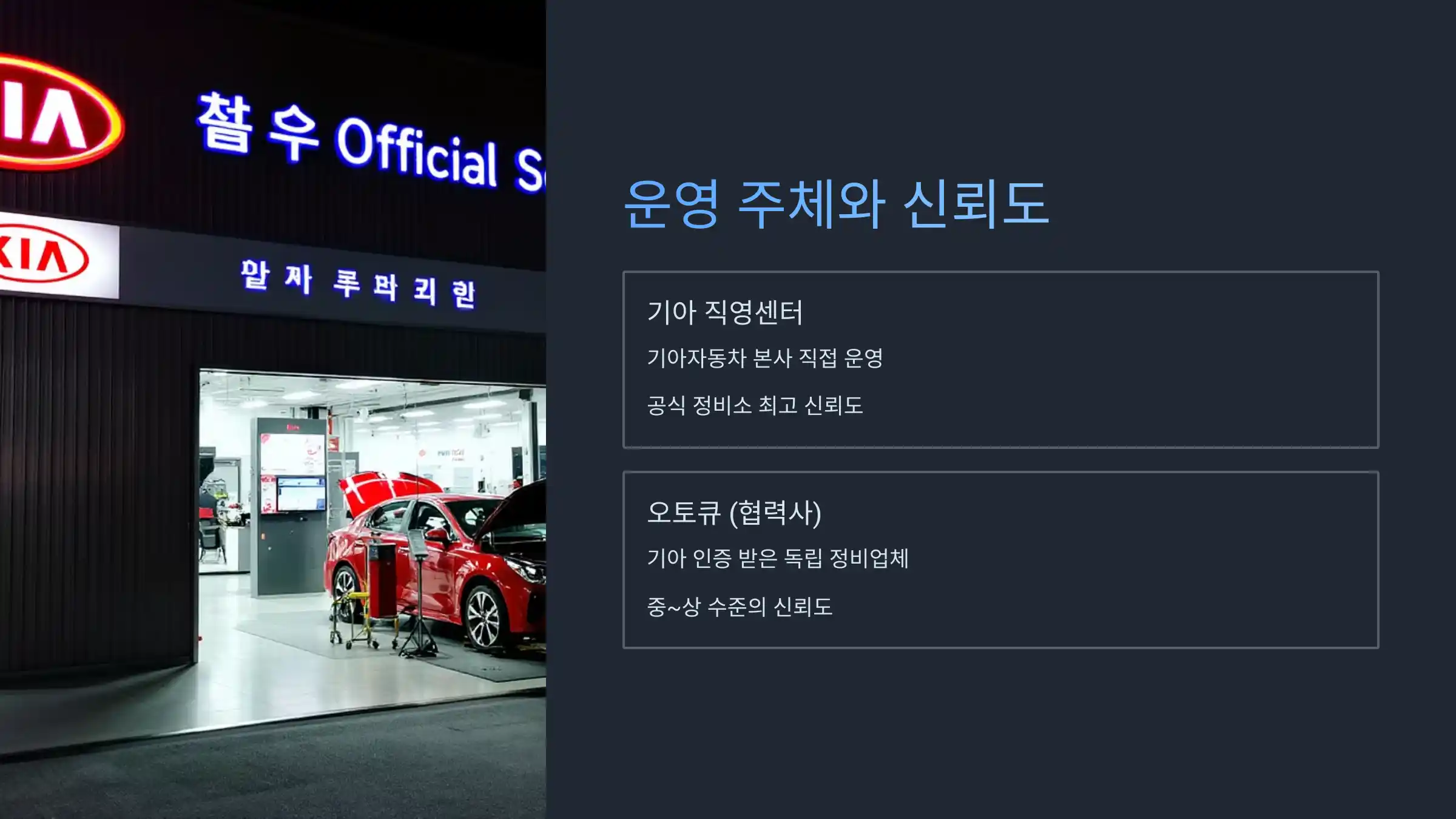 운영 주체와 신뢰도