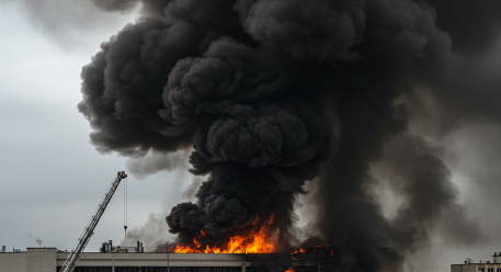 화재 속 검은연기