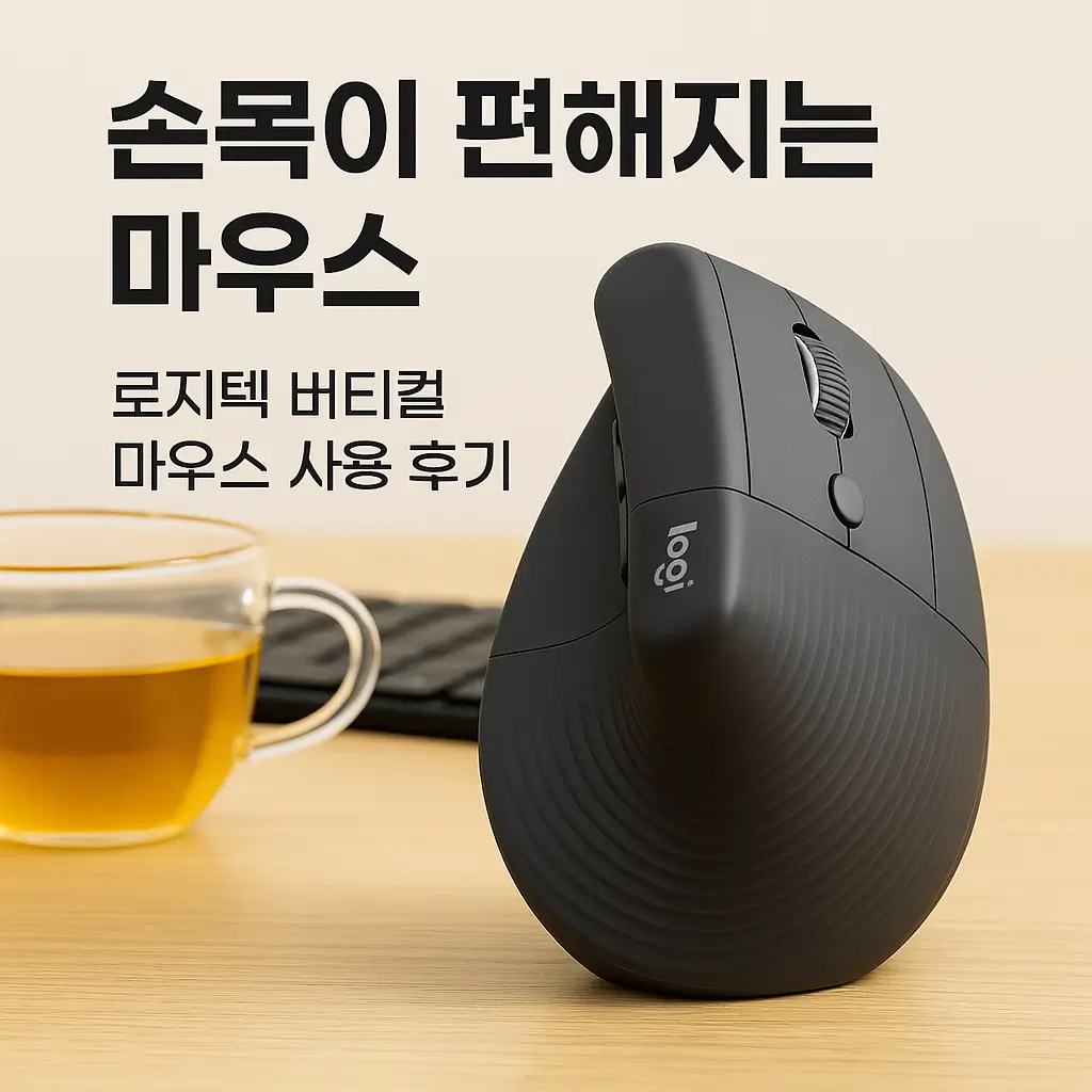 손목이 편해지는 마우스 로지텍 버티컬 마우스 910-006482 MR0094 사용 후기