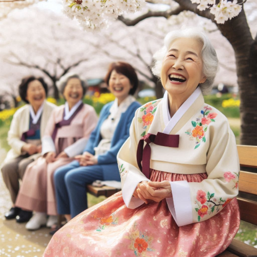 행복한 어르신들 모습