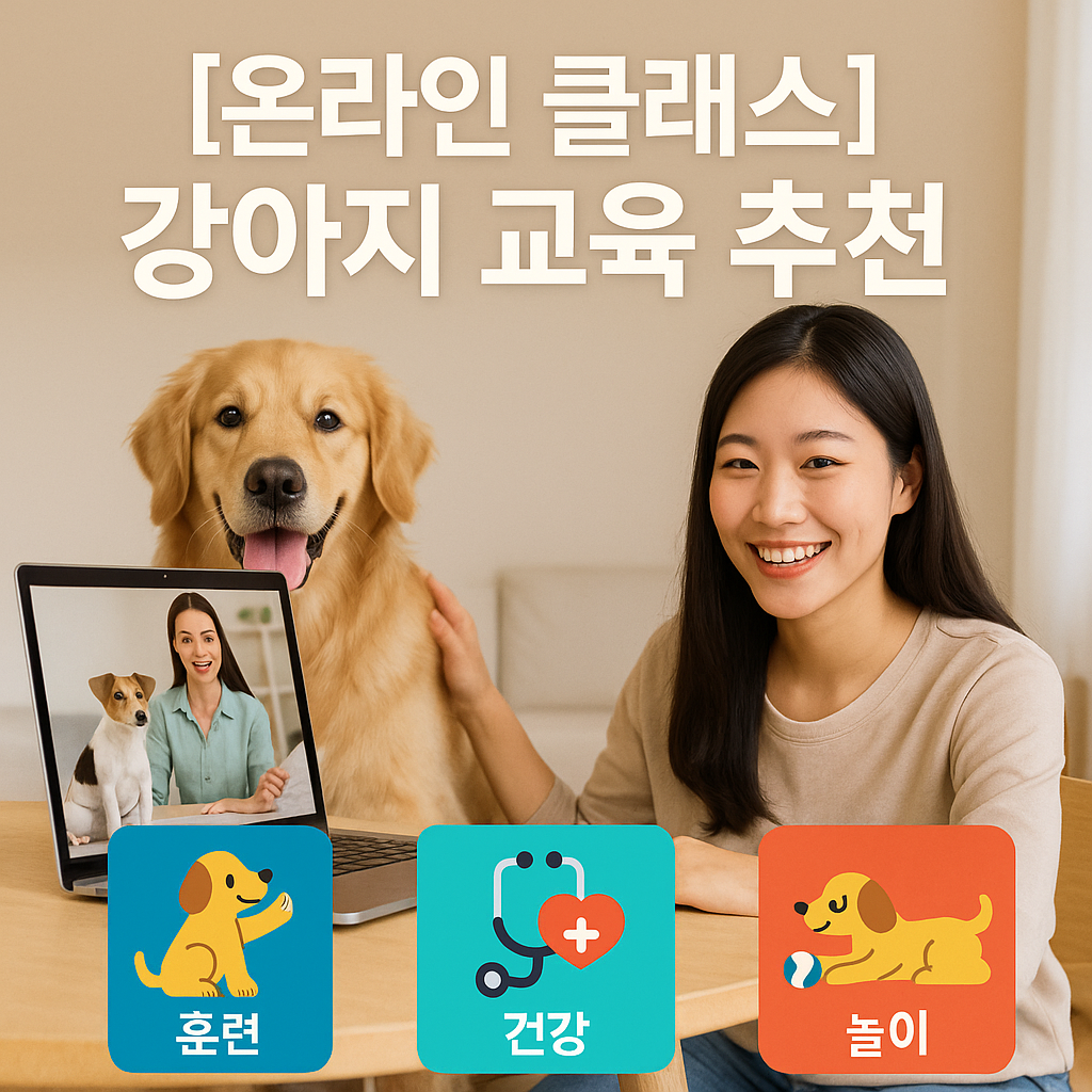[온라인 클래스] 강아지 교육 추천 ｜ 훈련·건강·놀이 수업 가이드 정리