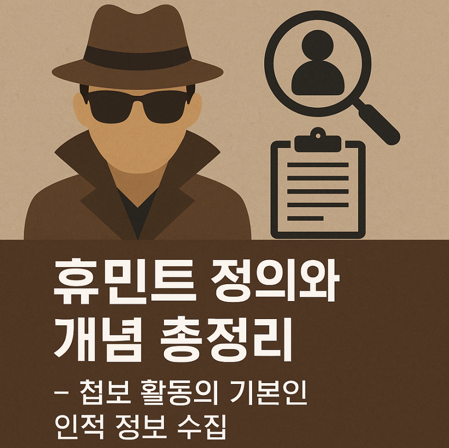 휴민트 정의와 개념 총정리 – 첩보 활동의 기본인 인적 정보 수집