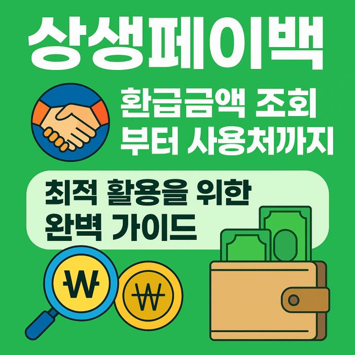 상생페이백 환급금액 조회