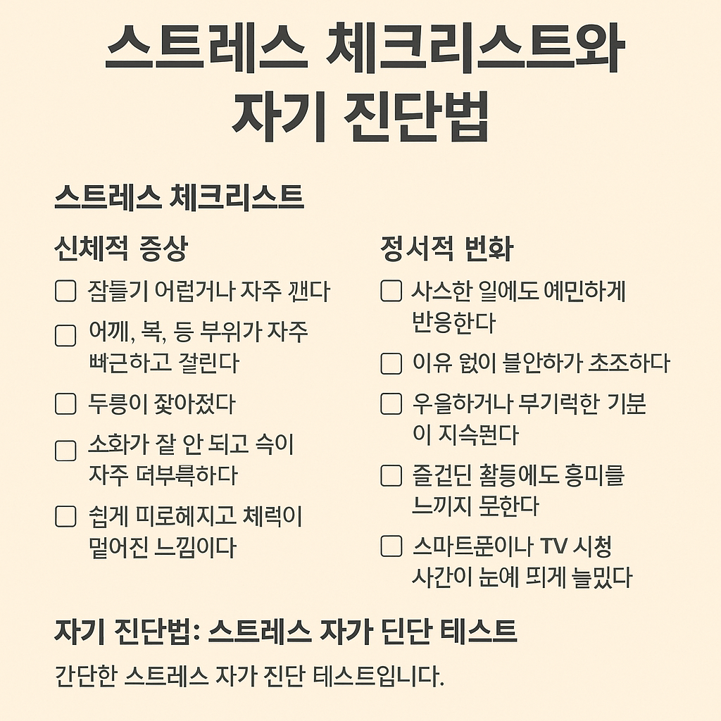 스트레스 체크리스트와 자기진단법