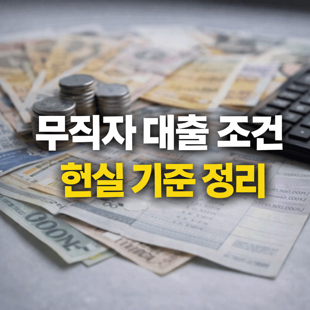 무직자 비상금대출 가능한 조건, 현실 기준으로 정리했습니다