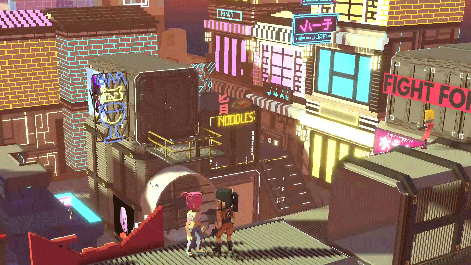 네온사인이 가득한 예쁜 동네이다.