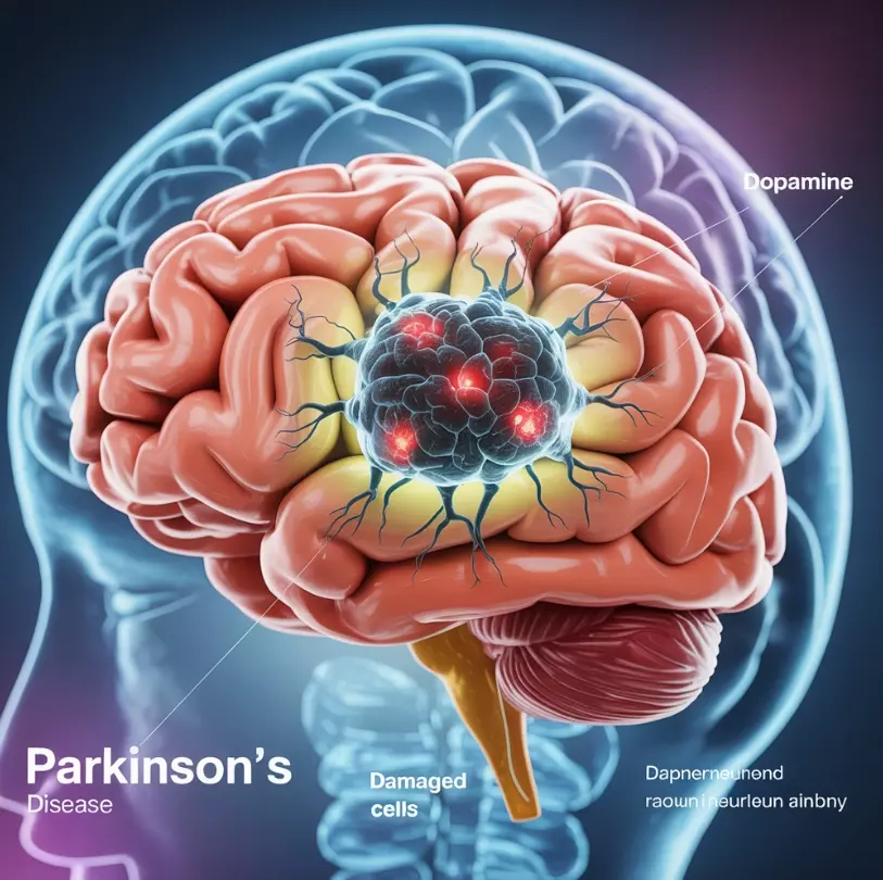 파킨슨병 환자의 뇌구조 이미지