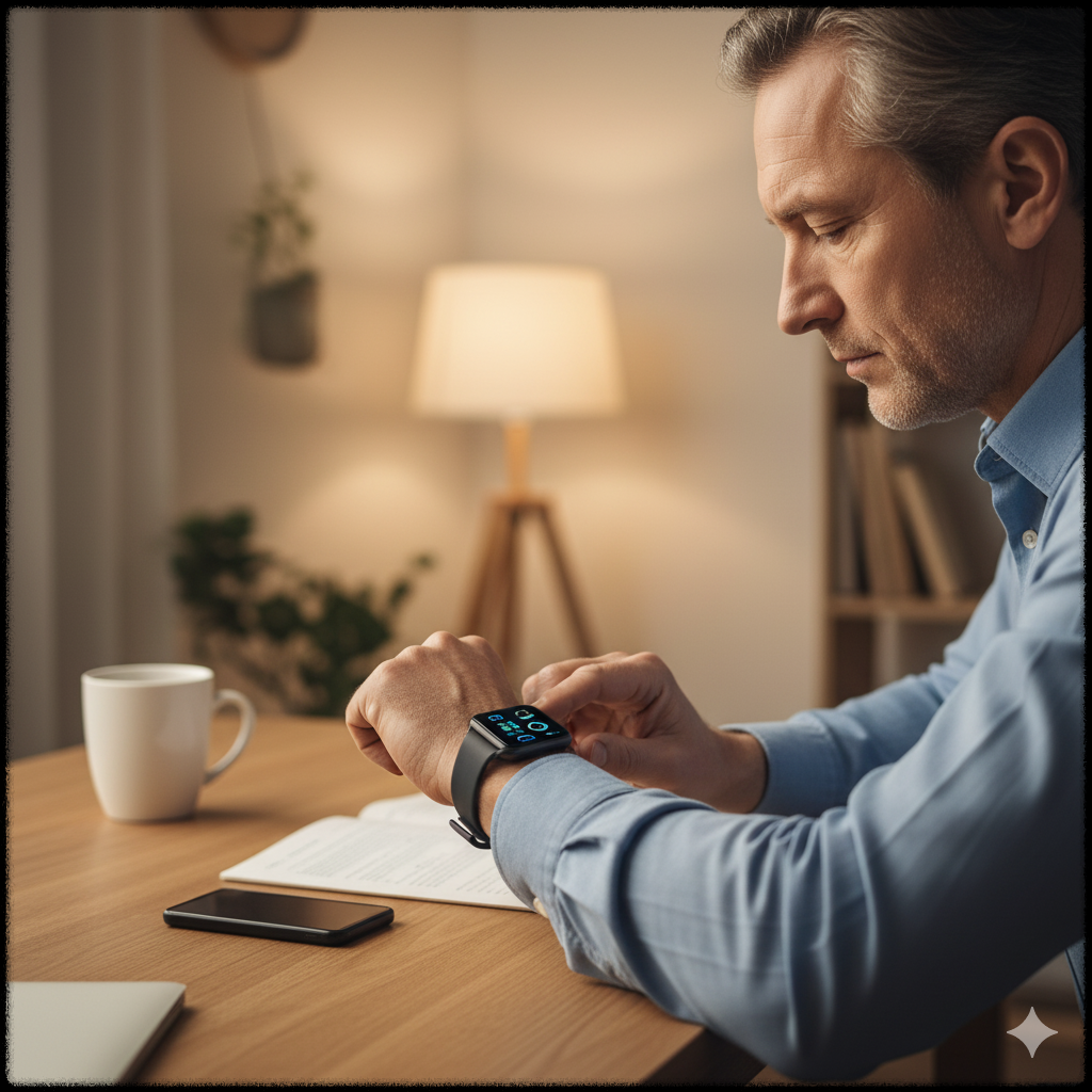 스마트워치로 수면 추적 결과 확인