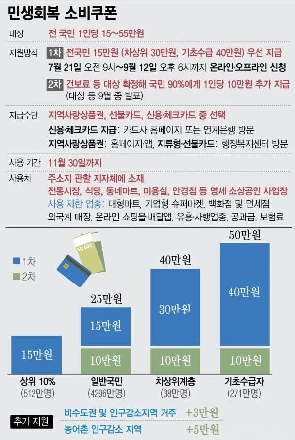 민생회복 소비쿠폰 개요 