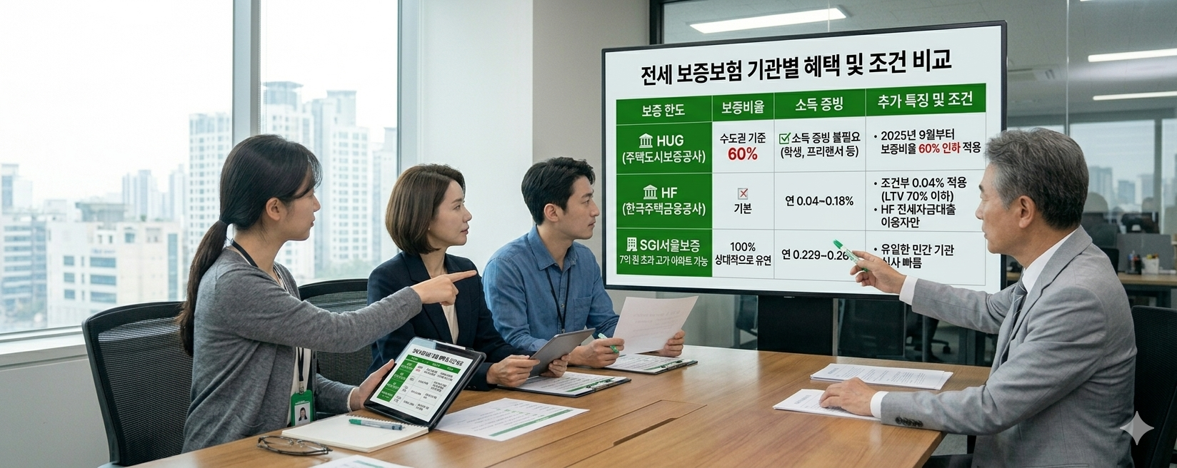 전세 보증보험 기관별 혜택 및 조건비교