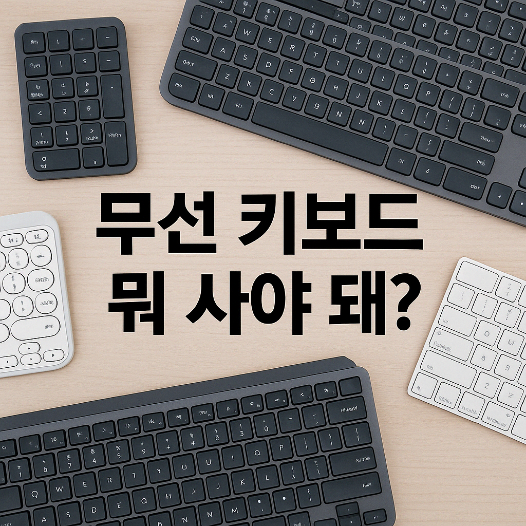 무선 키보드 추천 비교 이미지 – 사무용, 게이밍용, 휴대용 키보드 종류 소개