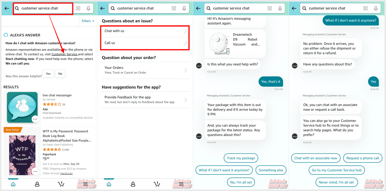 아마존 고객센터 채팅 방법