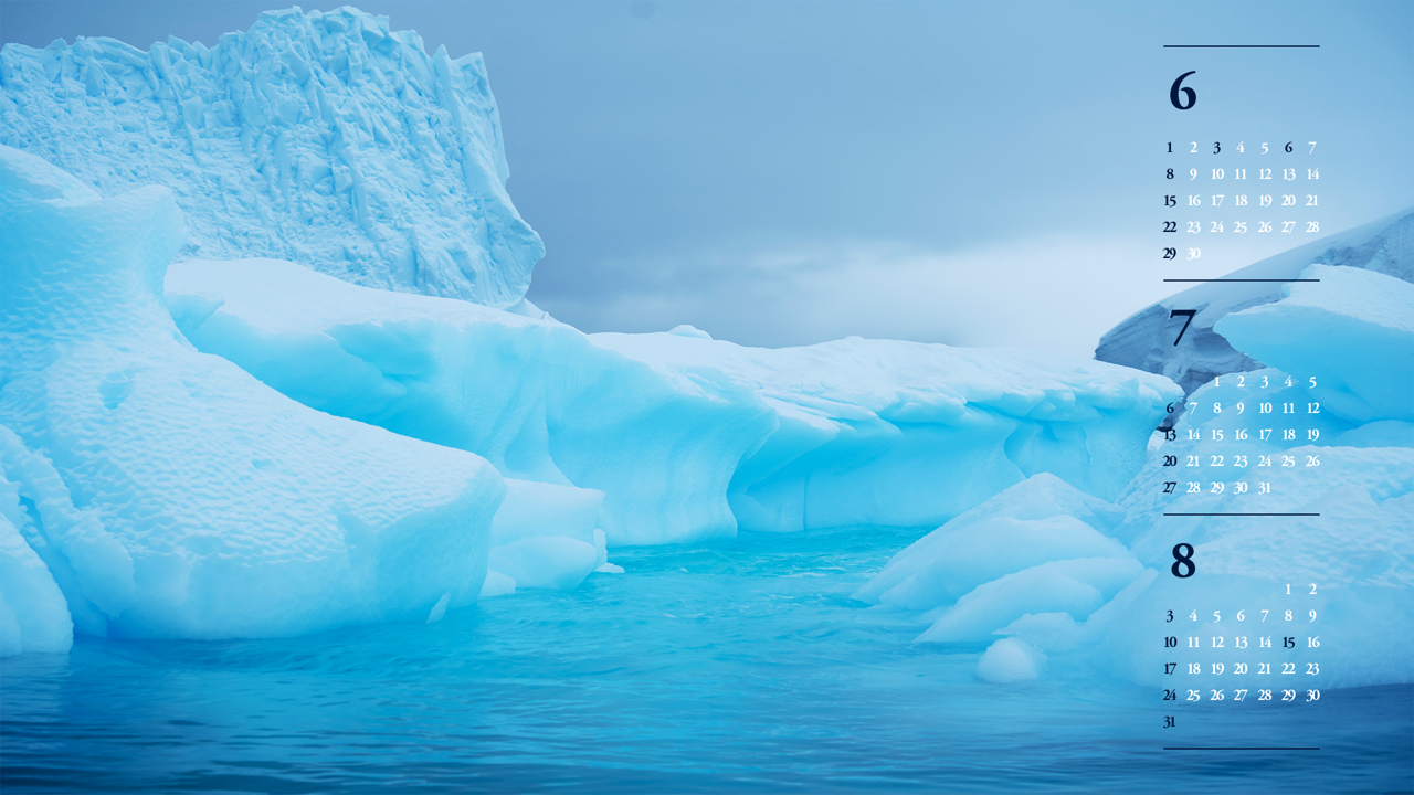 05 남극 빙하 B - 2025년7월 노트북배경화면