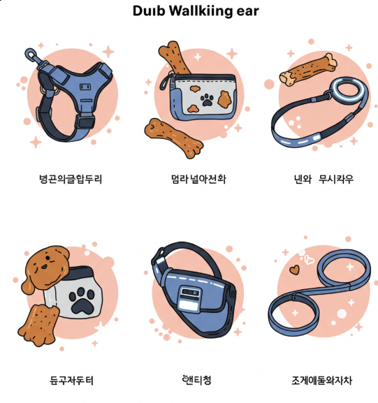 산책에 도움 되는 용품 모음