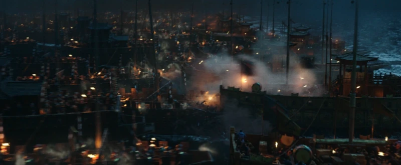 노량: 죽음의 바다 해상 전투 장면