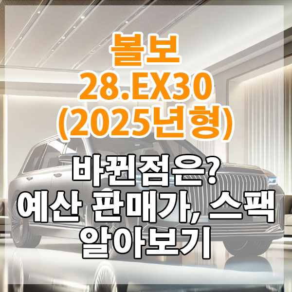 볼보 EX30 (2025년) 신차 판매가, 스펙 알아보기