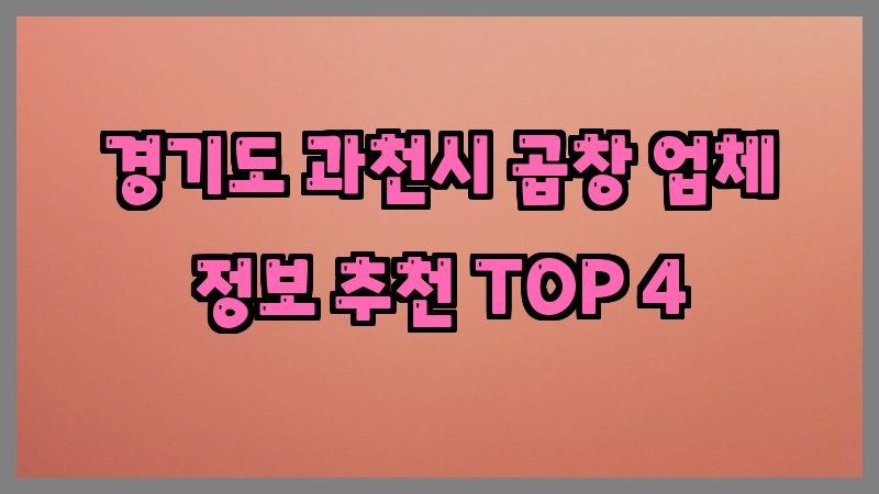 경기도 과천시 곱창