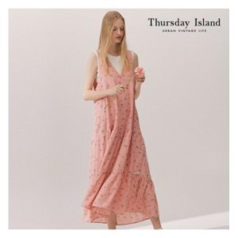 써스데이아일랜드 Thursday Island 여성 브이넥 민소매 원피스 T214MOP299W
