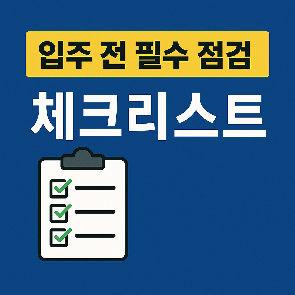 입주 전 필수 점검 체크리스트