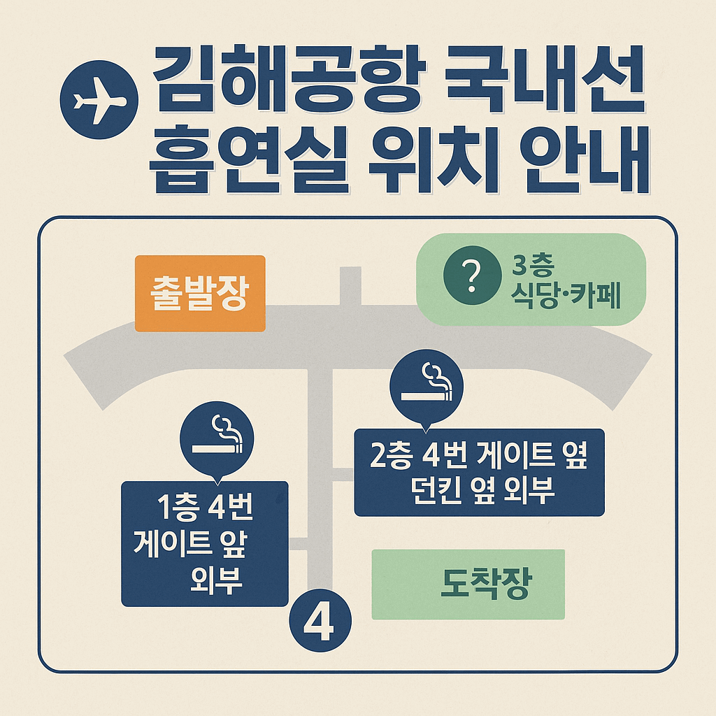김해공항 국내선 흡연실 위치 총정리