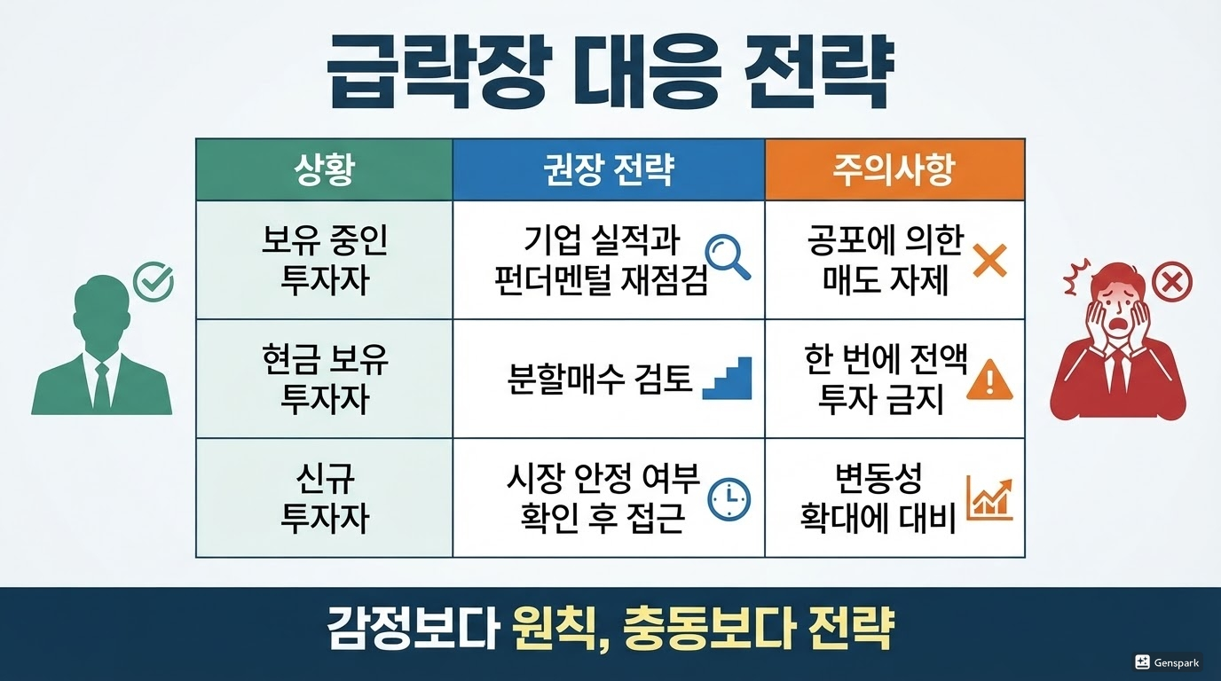 급락장에서 개인 투자자가 취해야 할 대응 전략