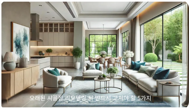 오래된 시골집 리모델링 시 반드시 고쳐야 할 5가지