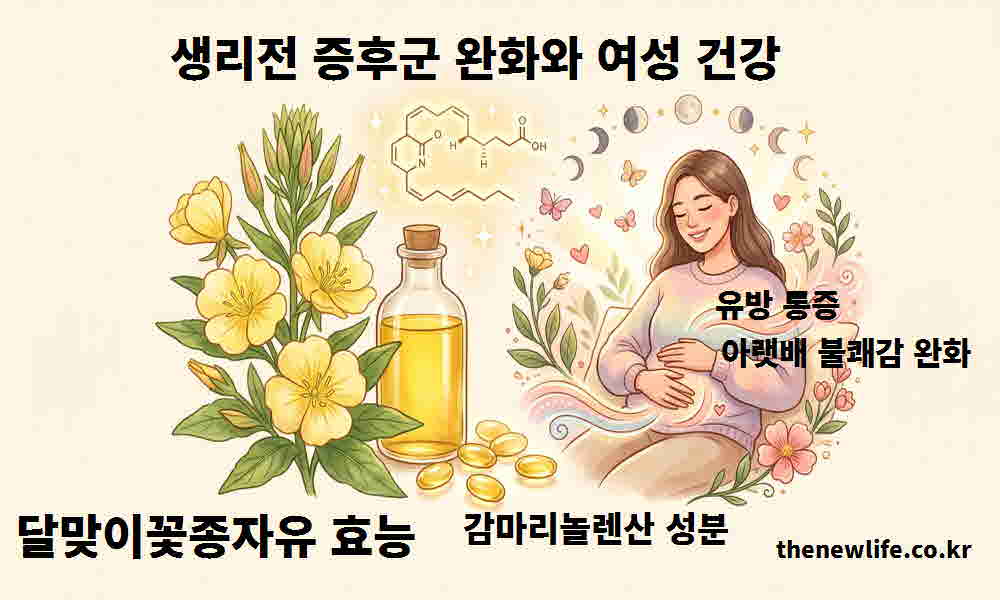 달맞이꽃종자유 효능 생리전 증후군 완화