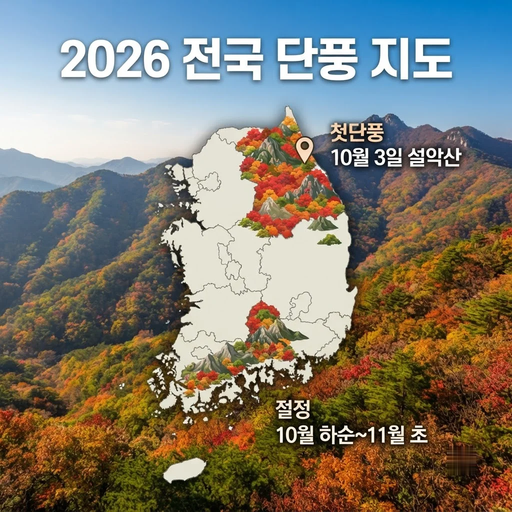 2026 단풍시기 및 전국 단풍 절정 지도 총정리