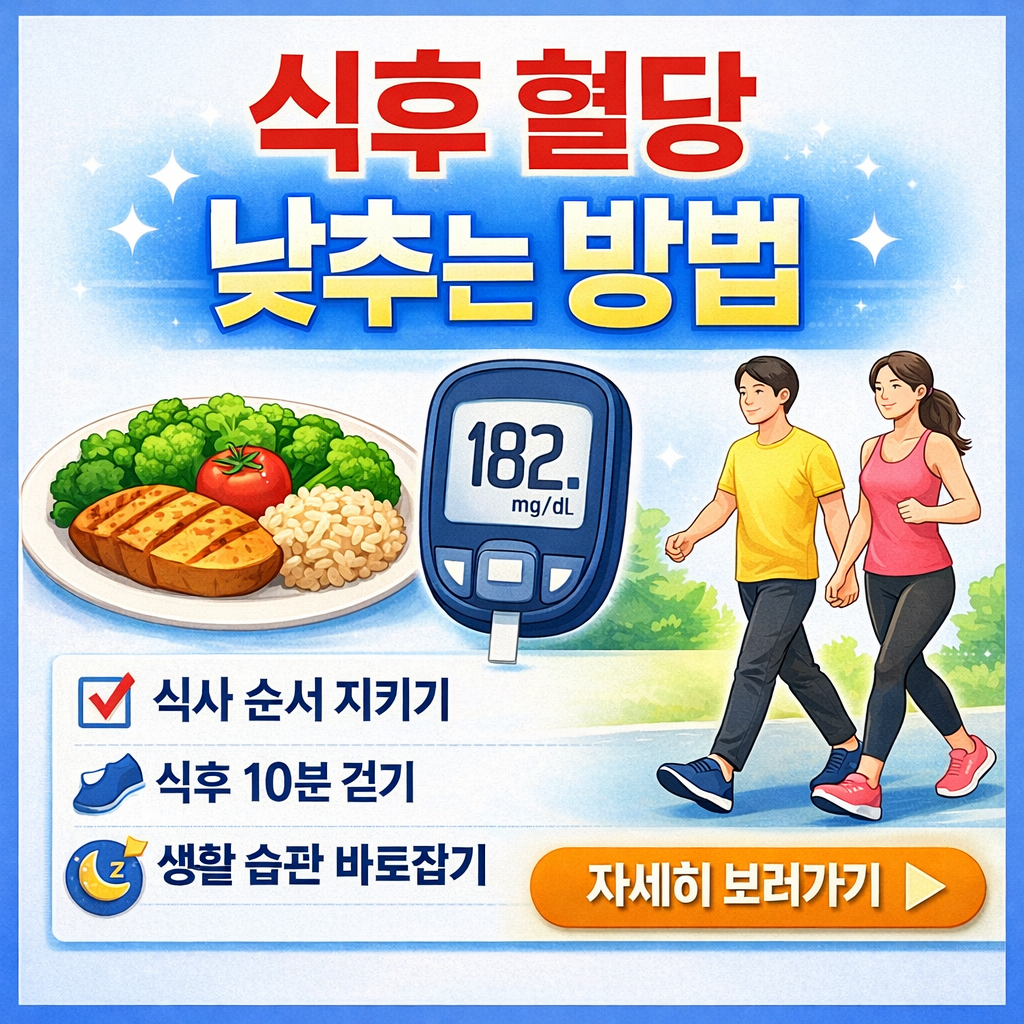 식후 혈당 낮추는 방법