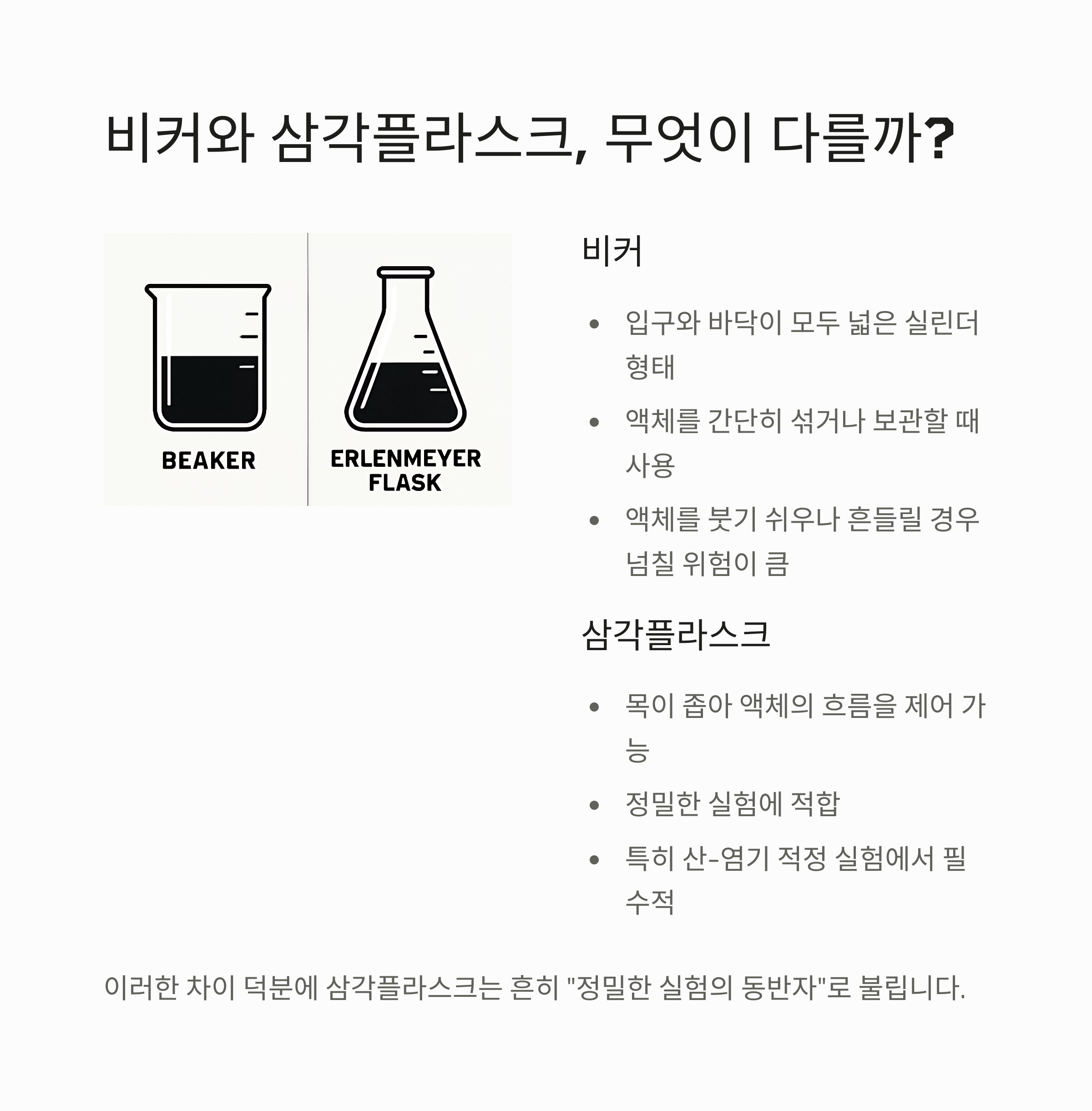 삼각플라스크 비커 차이점