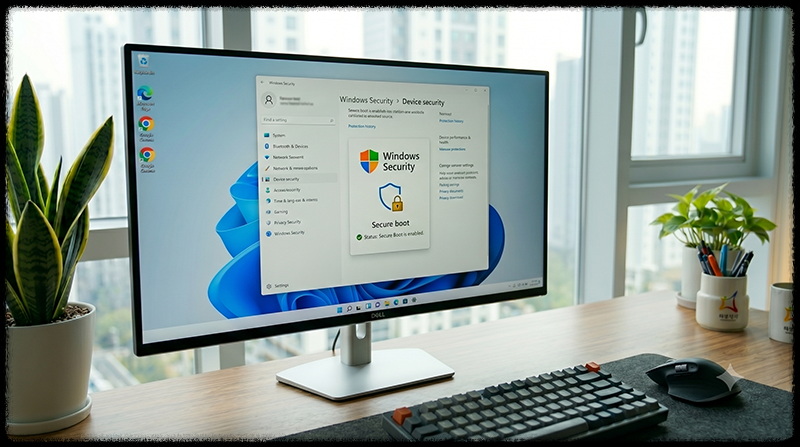 Windows 보안 앱에서 Secure Boot 상태를 확인하는 모습