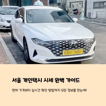 개인택시 시작 비용은 얼마나 들까요 면허차량보험료 등 상세 비용으로 예산계획_26