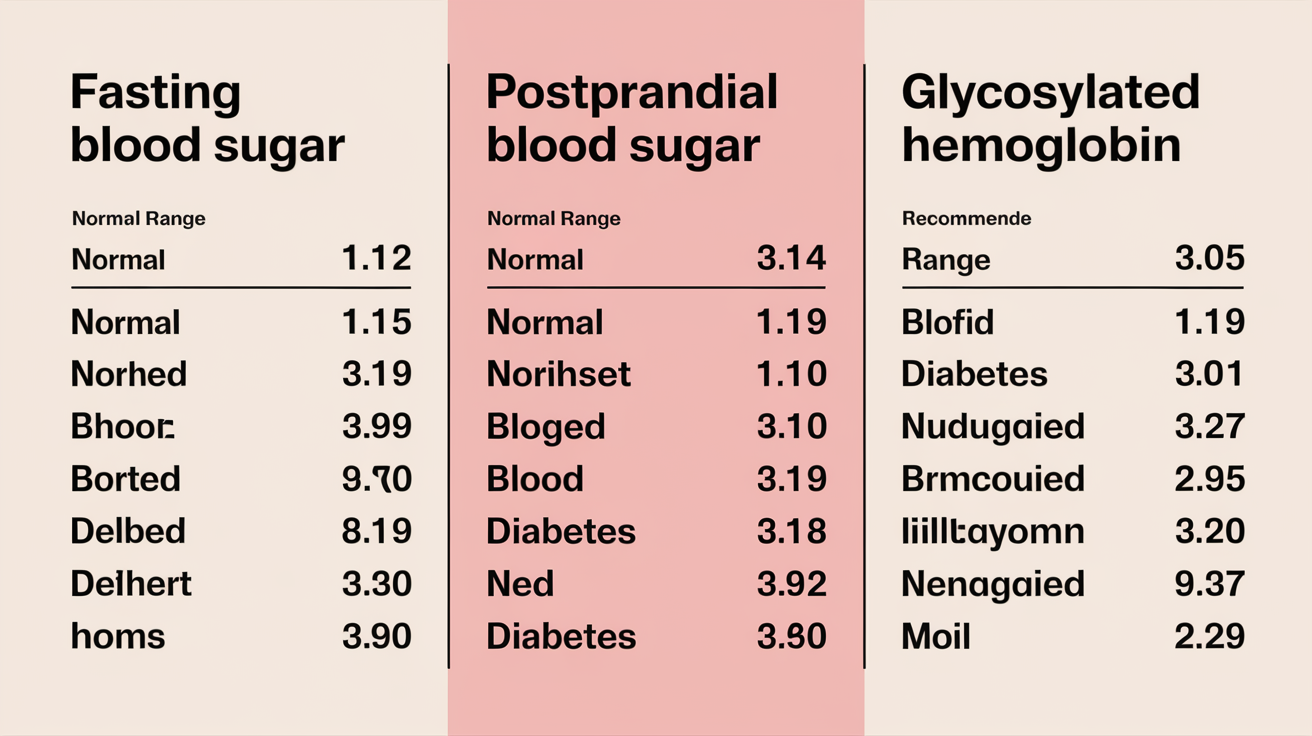 당뇨병 진단 후 혈당 관리 목표를 한눈에 볼 수 있는 정리된 다이어그램