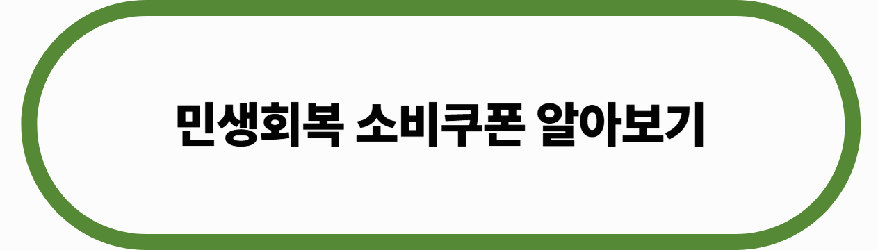민생회복 소비쿠폰