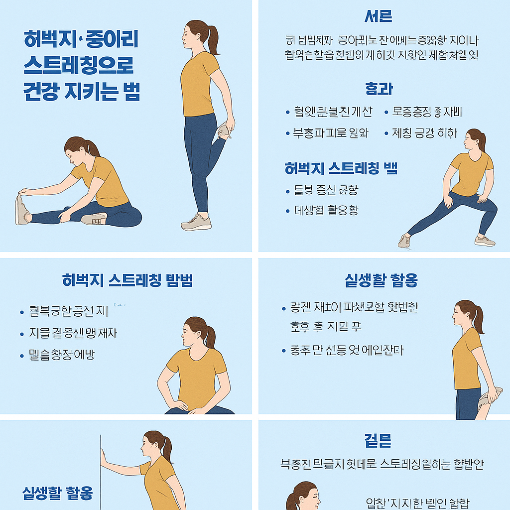 허벅지·종아리 스트레칭으로 건강 지키는 법