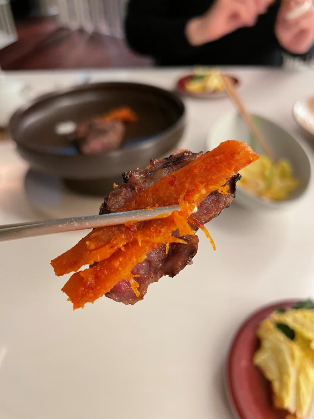 가온 - 더덕구이와 함께 먹는 채끝등심구이