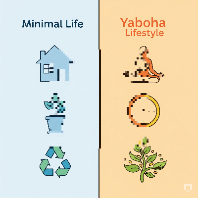 두 라이프스타일을 비교하는 표나 인포그래픽