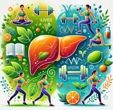 간 건강과 운동법 관련 그림