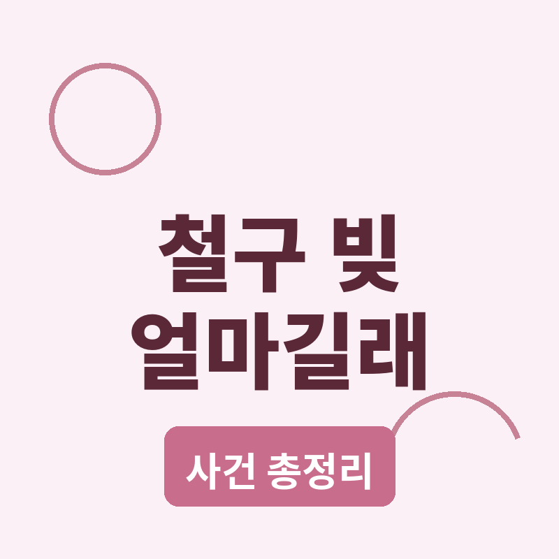 철구 빚 얼마길래, 케이 통화 공개와 불법사채 사건 총정리 썸네일