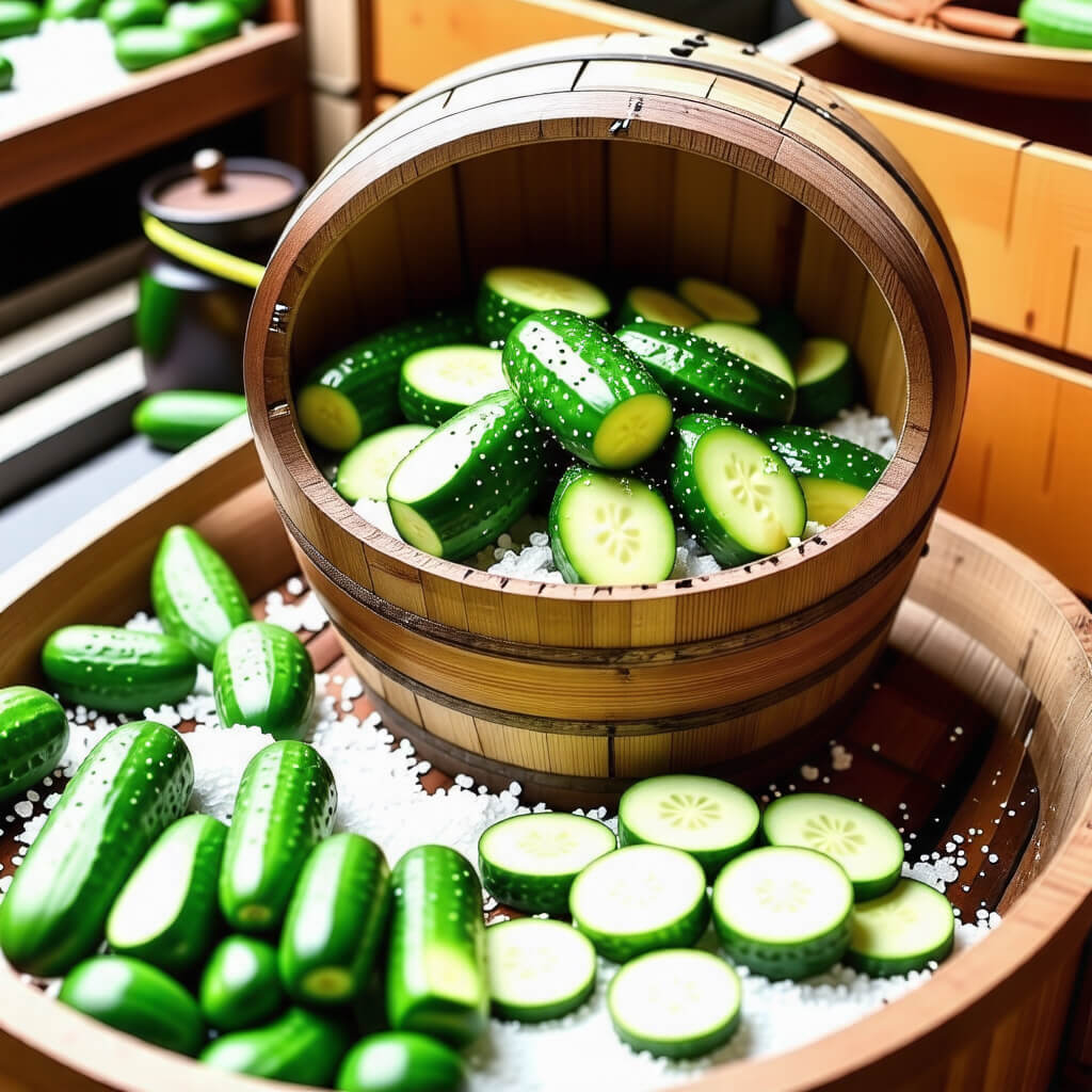 물없이-오이-염지