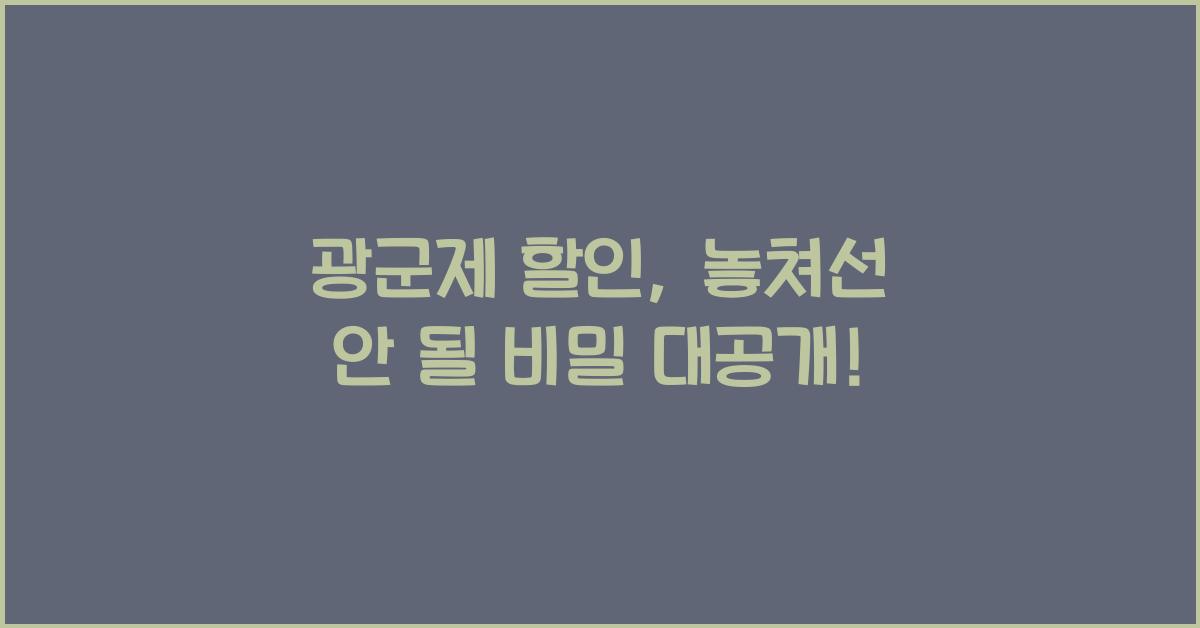광군제 할인